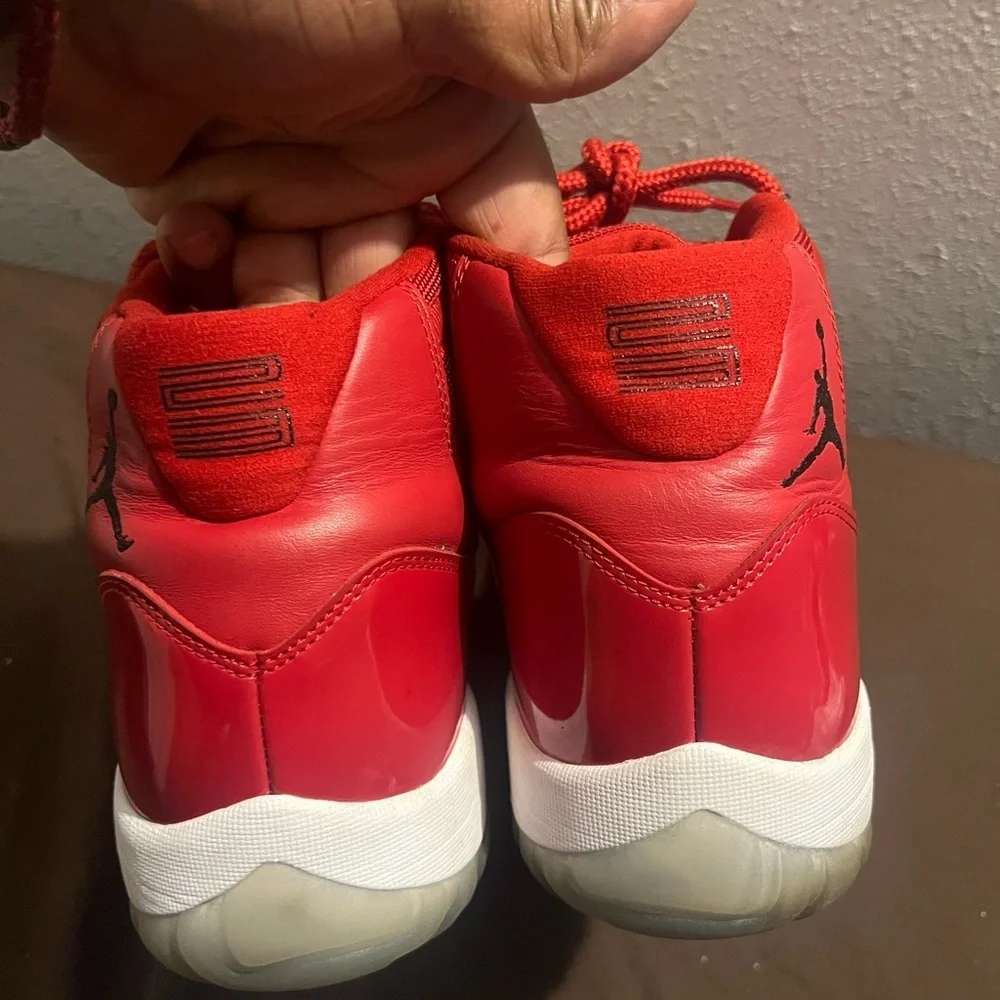 Vibrant Red Basketball Sneakers Nike Retro Air Jordan 11 Win like 92